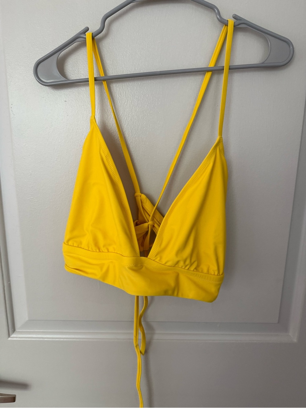Aerie triangle yellow bikini top XXL